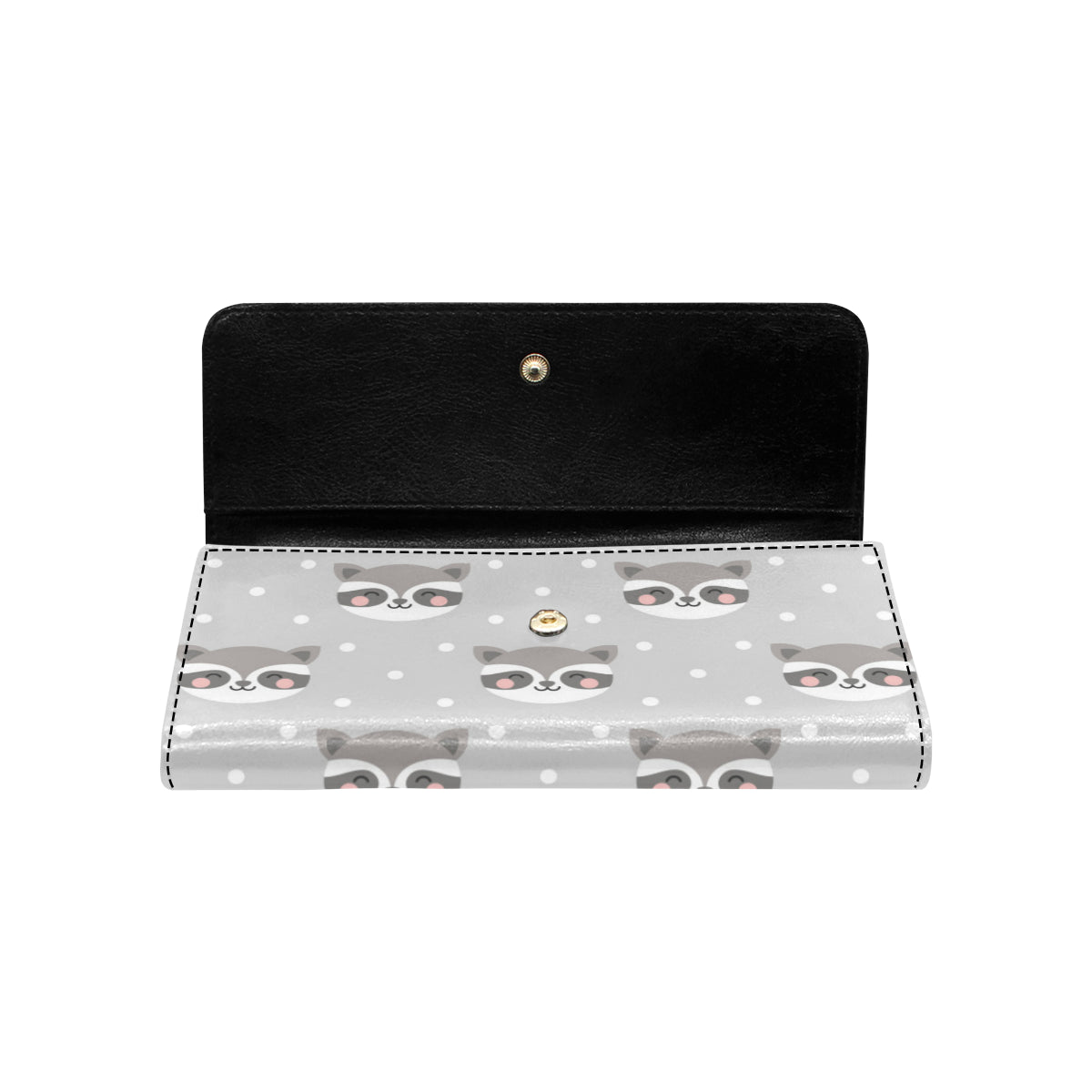 Raccoon Pattern Print Design A04 Women's Trifold Wallet