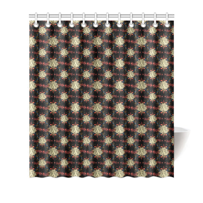 Zodiac Leo Pattern Design Print Shower Curtain