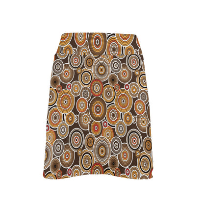 Aboriginal Print Design LKS402 17" Golf & Pickleball Skort with Pockets