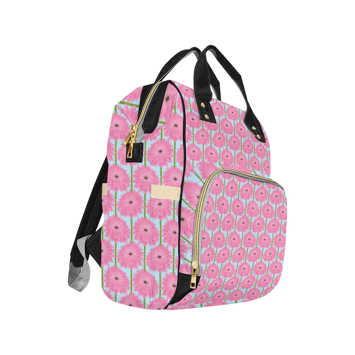 Gerberas Pattern Print Design GB01 Diaper Bag Backpack