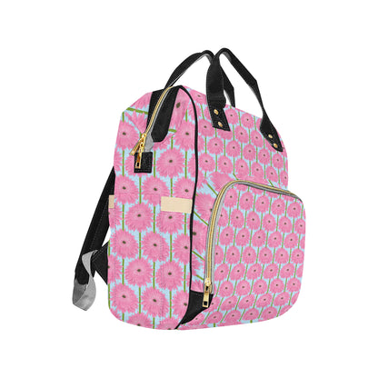 Gerberas Pattern Print Design GB01 Diaper Bag Backpack