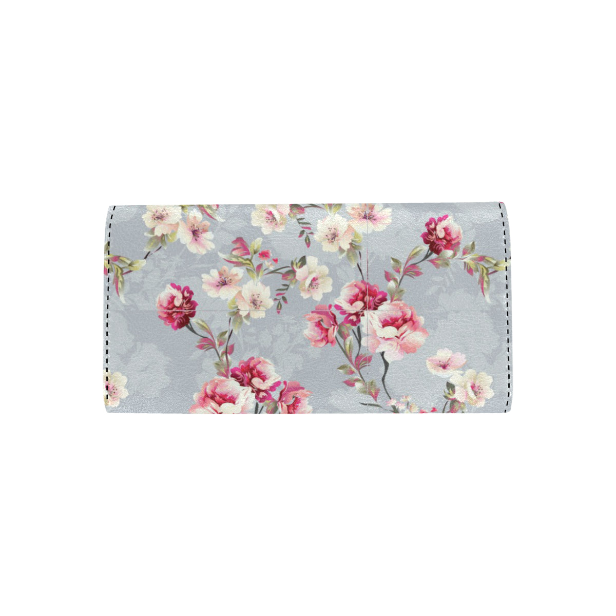 Summer Floral Pattern Print Design SF02 Women's Trifold Wallet