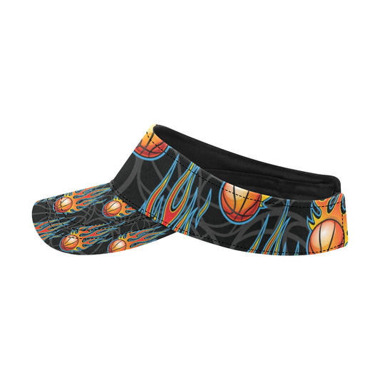 Basketball Fire Print Pattern Unisex Sun Visor