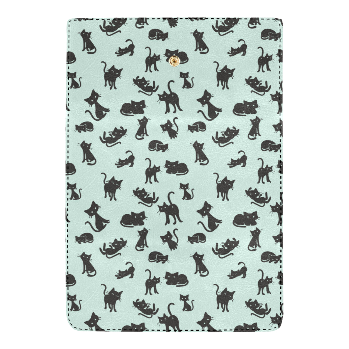 Black Cat Pattern Print Design 04 Women's Trifold Wallet