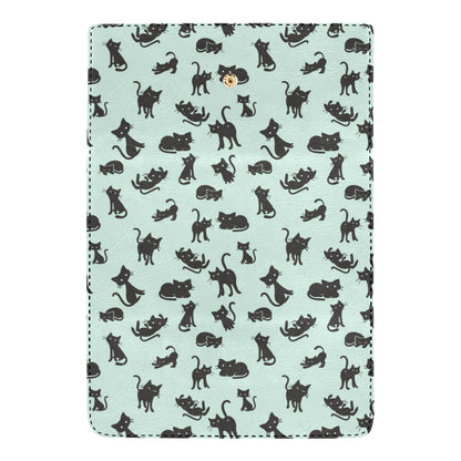 Black Cat Pattern Print Design 04 Women's Trifold Wallet