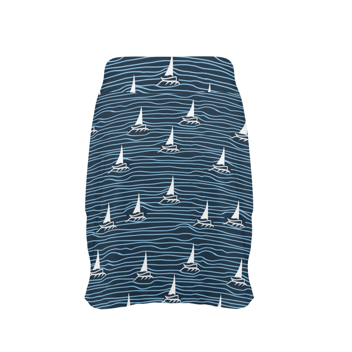 Sailboat Print Design LKS303 17" Golf & Pickleball Skort with Pockets