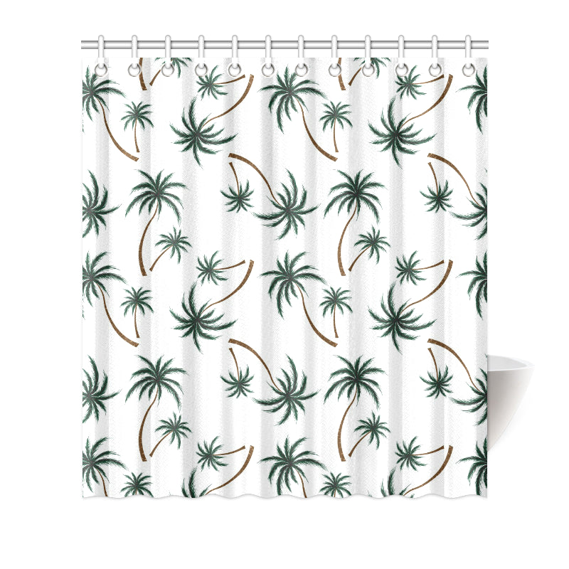 Palm Tree Pattern Print Design PT07 Shower Curtain