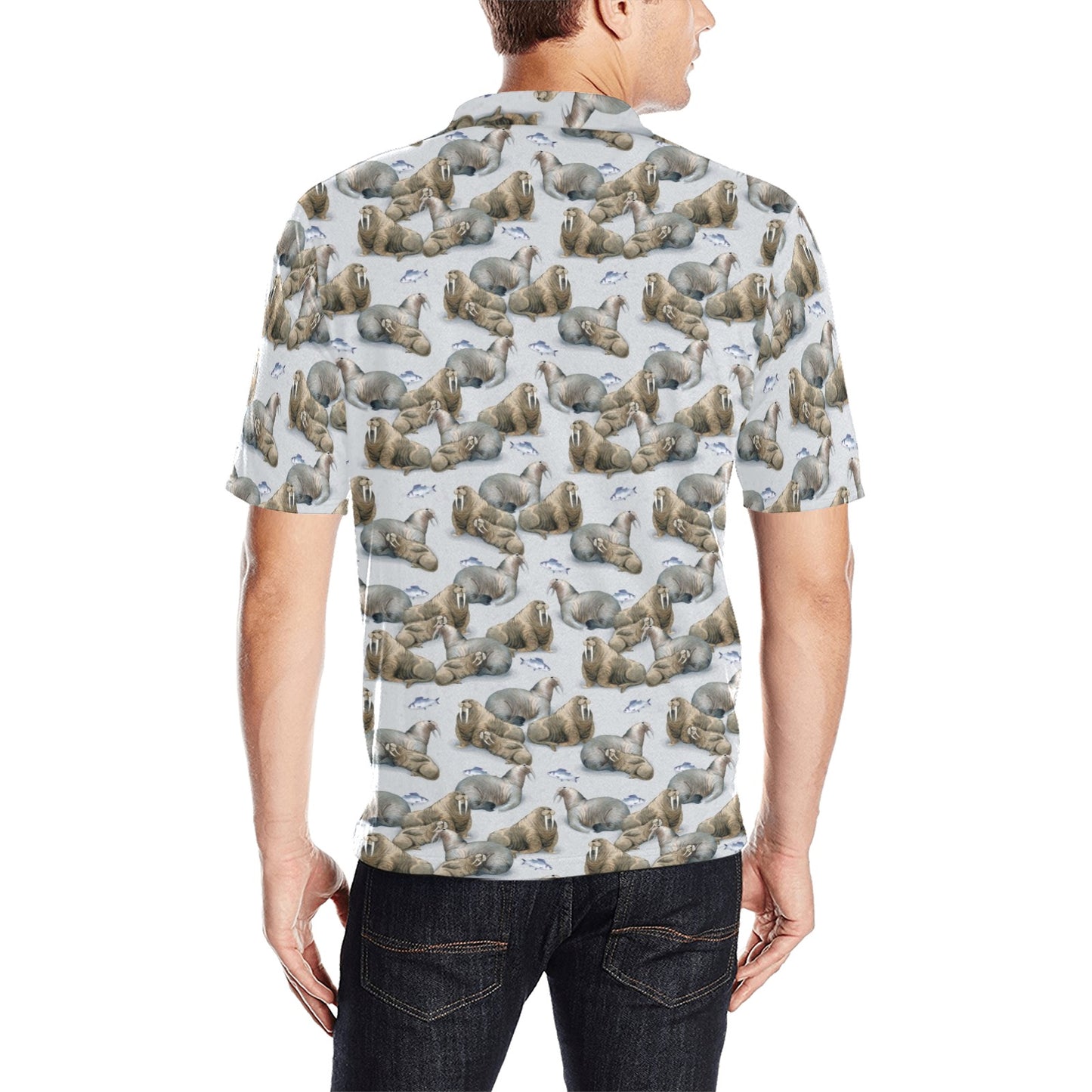 Walrus Print Design LKS401 Men Polo Shirt