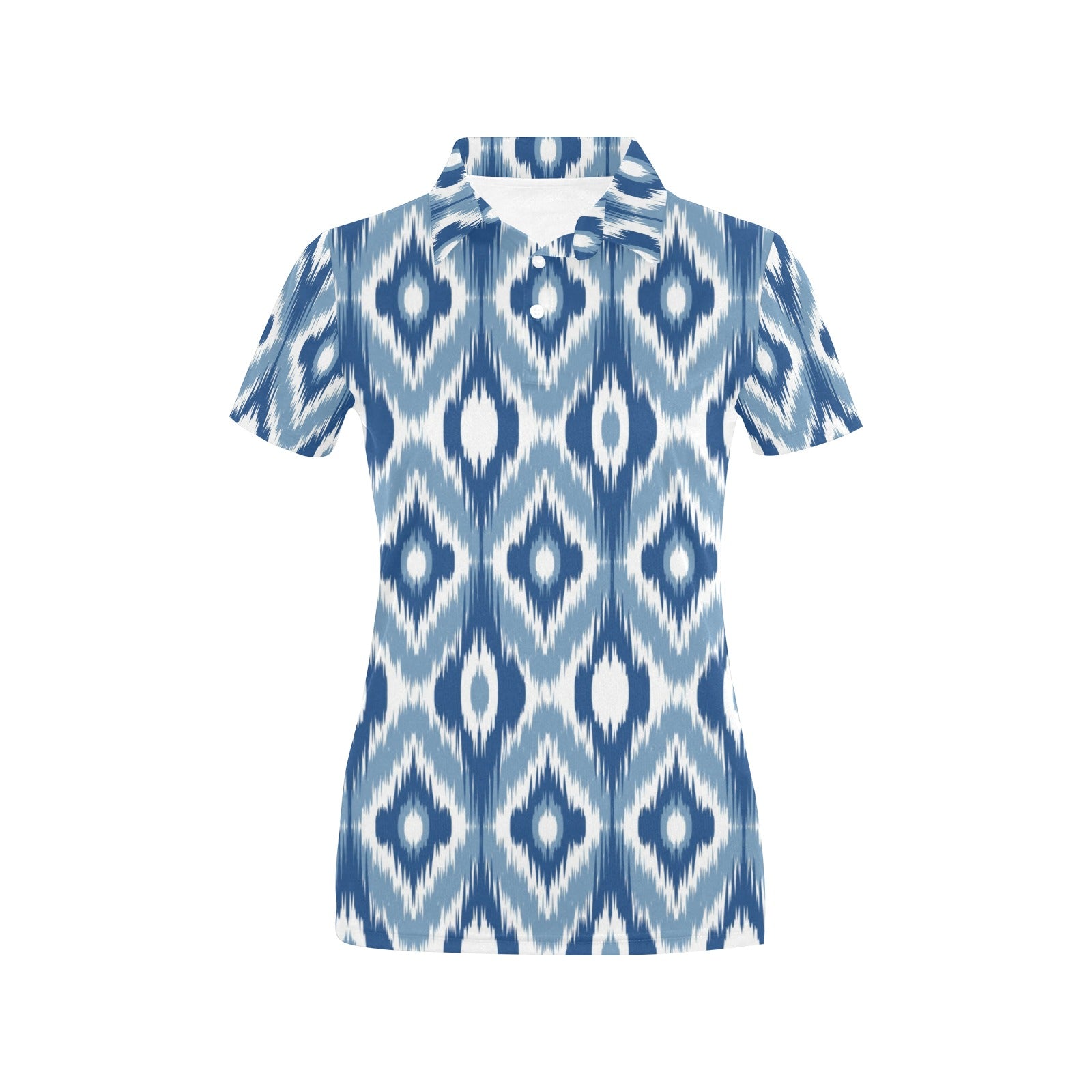 Ikat Pattern Print Design 03 Women's Polo Shirt