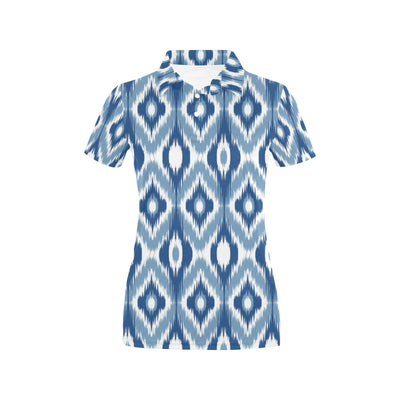 Ikat Pattern Print Design 03 Women's Polo Shirt