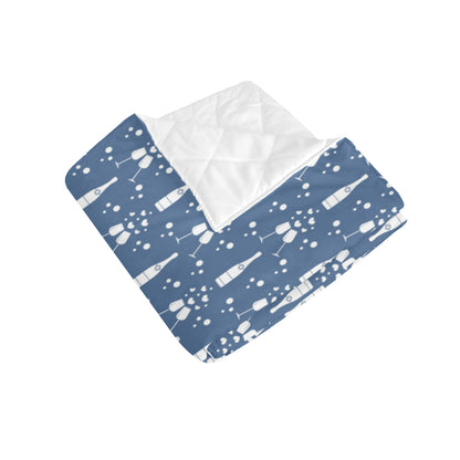 Champagne Pattern Print Design 05 Premium Quilt