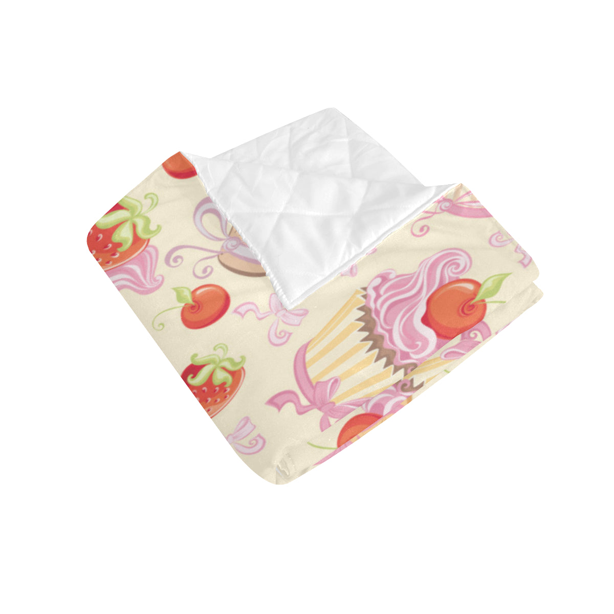 Strawberry Pink CupCake Premium Quilt
