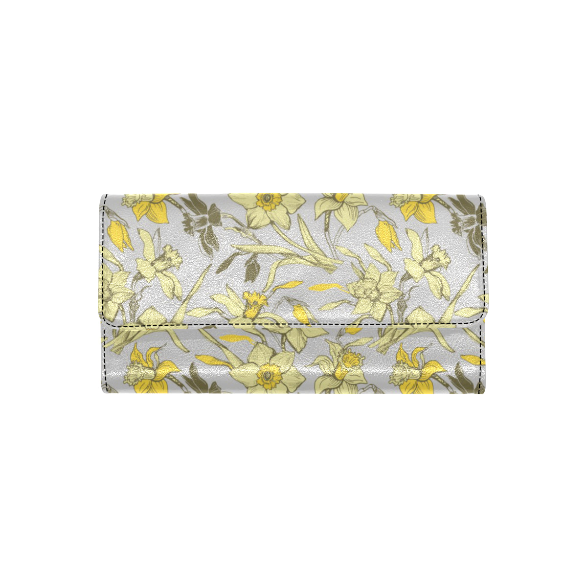 Daffodils Pattern Print Design DF05 Women's Trifold Wallet