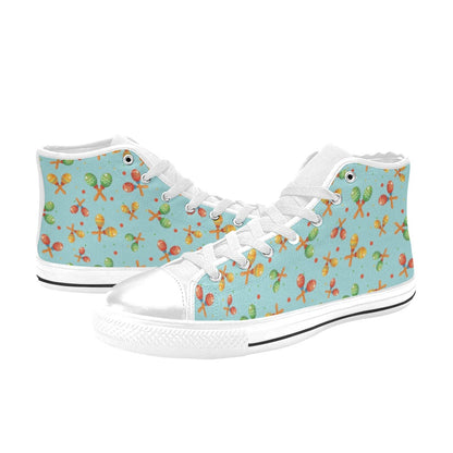 Maracas Print Design LKS402 Men's High Top Canvas Shoes