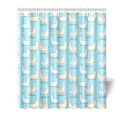 Alpaca Pattern Print Design 06 Shower Curtain