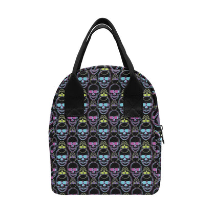 Skull 3D Colorful Print Design LKS309 Insulated Lunch Bag