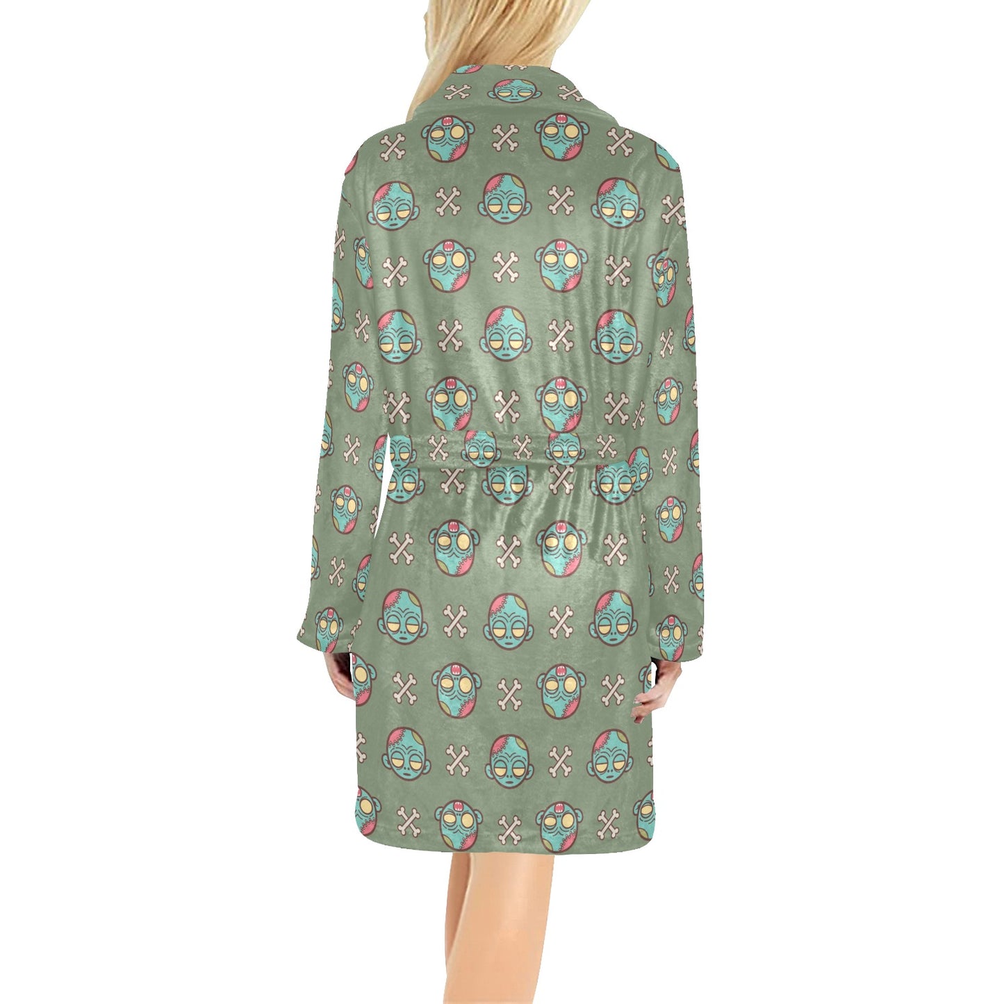 Zombie Print Design LKS301 Women's Fleece Robe