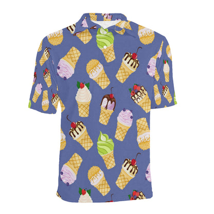 Ice Cream Pattern Print Design IC03 Men Polo Shirt