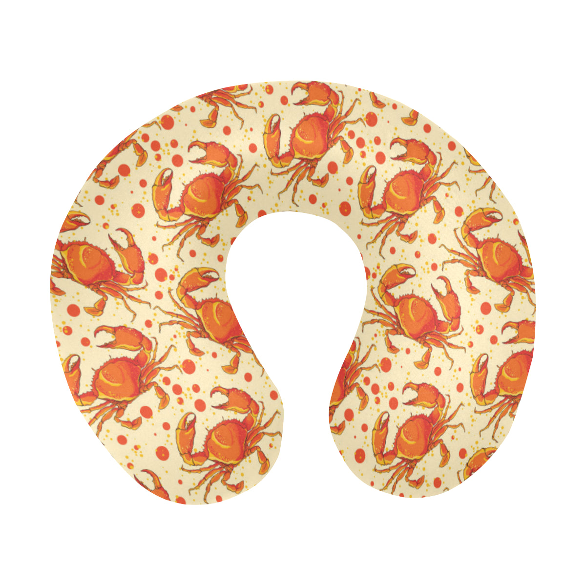 Crab Pattern Print Design 01 U-Shaped Travel Neck Pillow