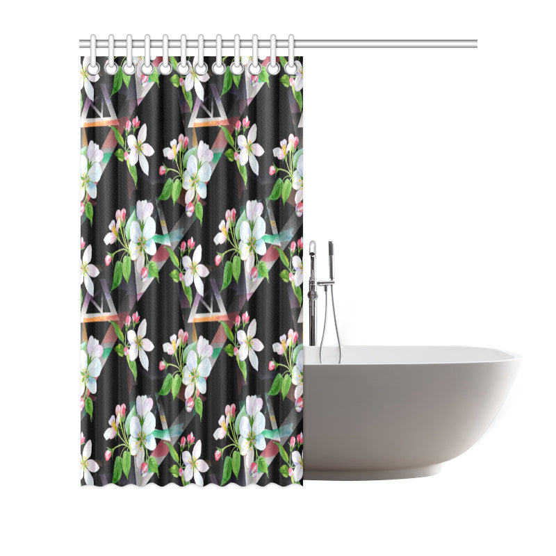 Apple blossom Pattern Print Design AB07 Shower Curtain