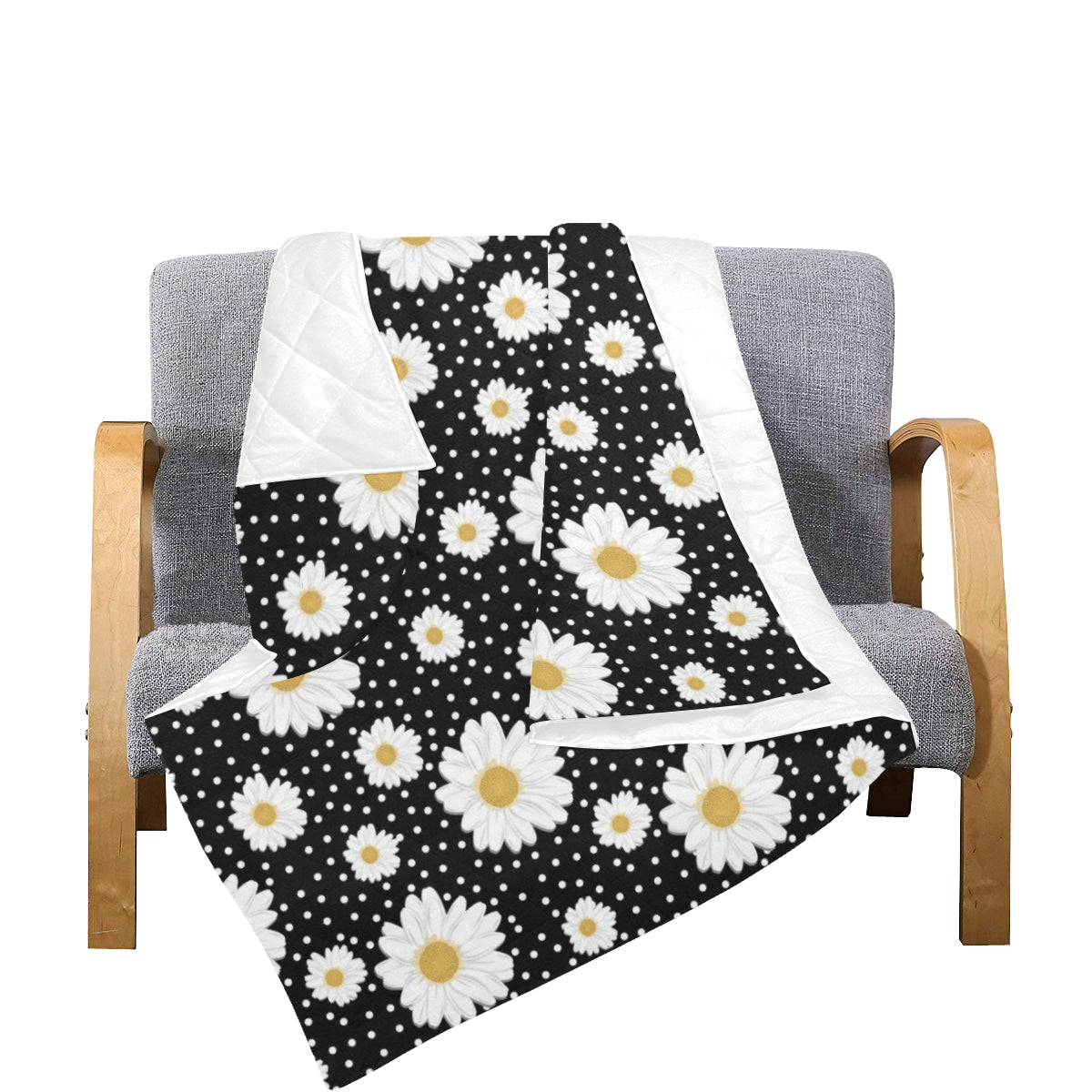 Daisy Pattern Print Design DS02 Premium Quilt