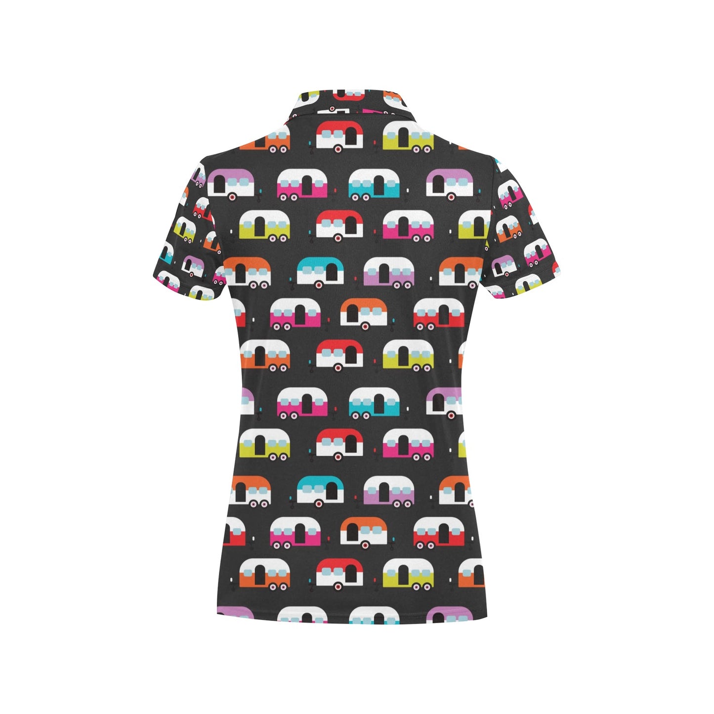 Camper Caravan Pattern Women's Polo Shirt