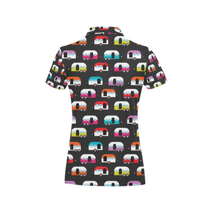 Camper Caravan Pattern Women's Polo Shirt