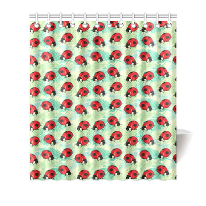 Ladybug Cute Print Pattern Shower Curtain