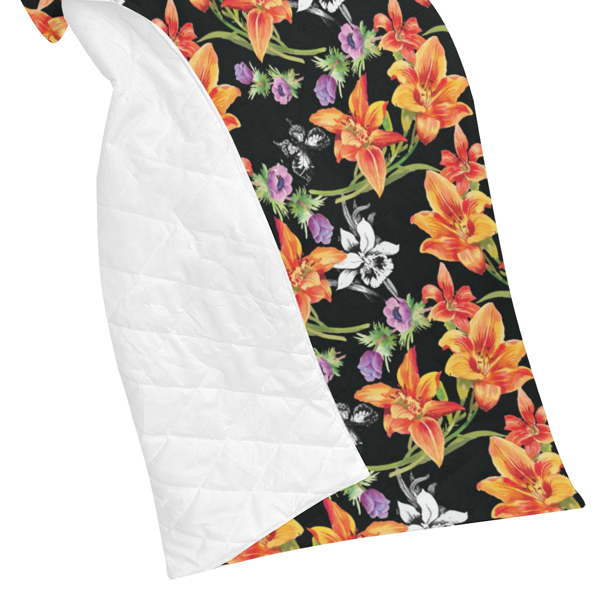 Tropical Flower Pattern Print Design TF02 Premium Quilt