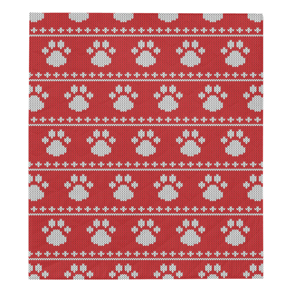 Knit Paw Pattern Print Design 03 Premium Quilt