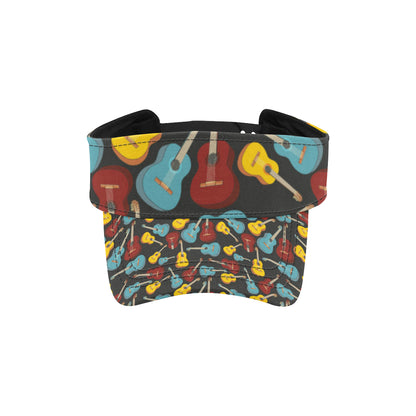 Acoustic Guitar Pattern Print Design 01 Unisex Sun Visor