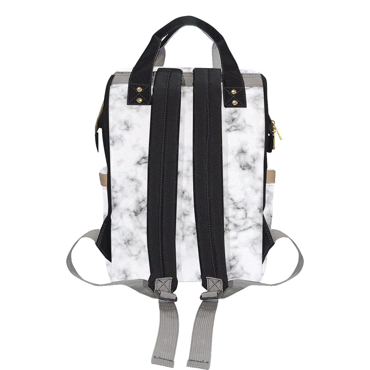 Marble Pattern Print Design 01 Diaper Bag Backpack