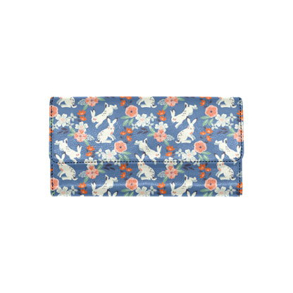 Bunny Pattern Print Design 07 Women's Trifold Wallet