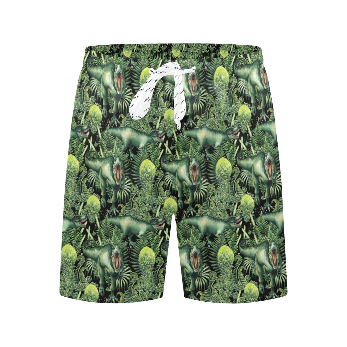 Dinosaur T Rex Print Pattern Men's Swim Trunks Beach Shorts