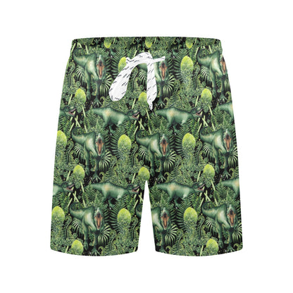 Dinosaur T Rex Print Pattern Men's Swim Trunks Beach Shorts