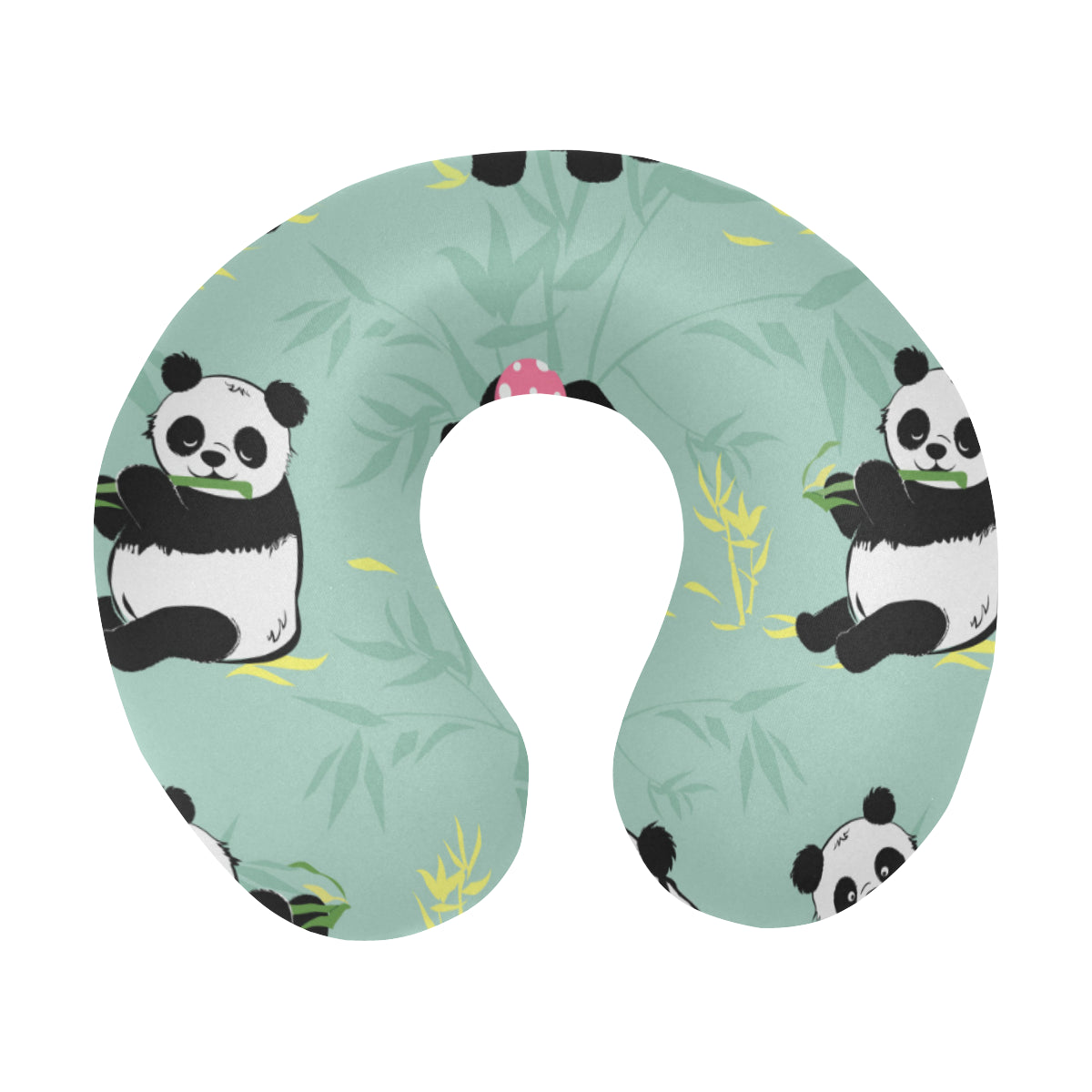 Panda Pattern Print Design A05 U-Shaped Travel Neck Pillow