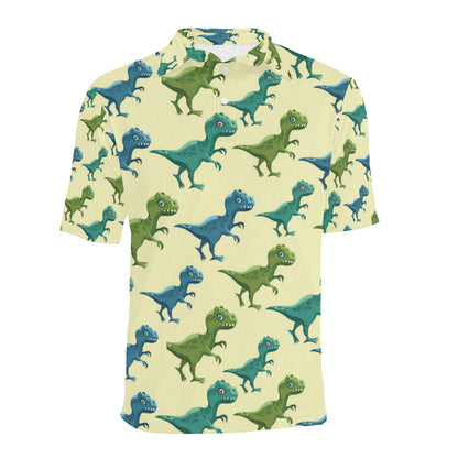 T Rex Pattern Print Design A04 Men Polo Shirt