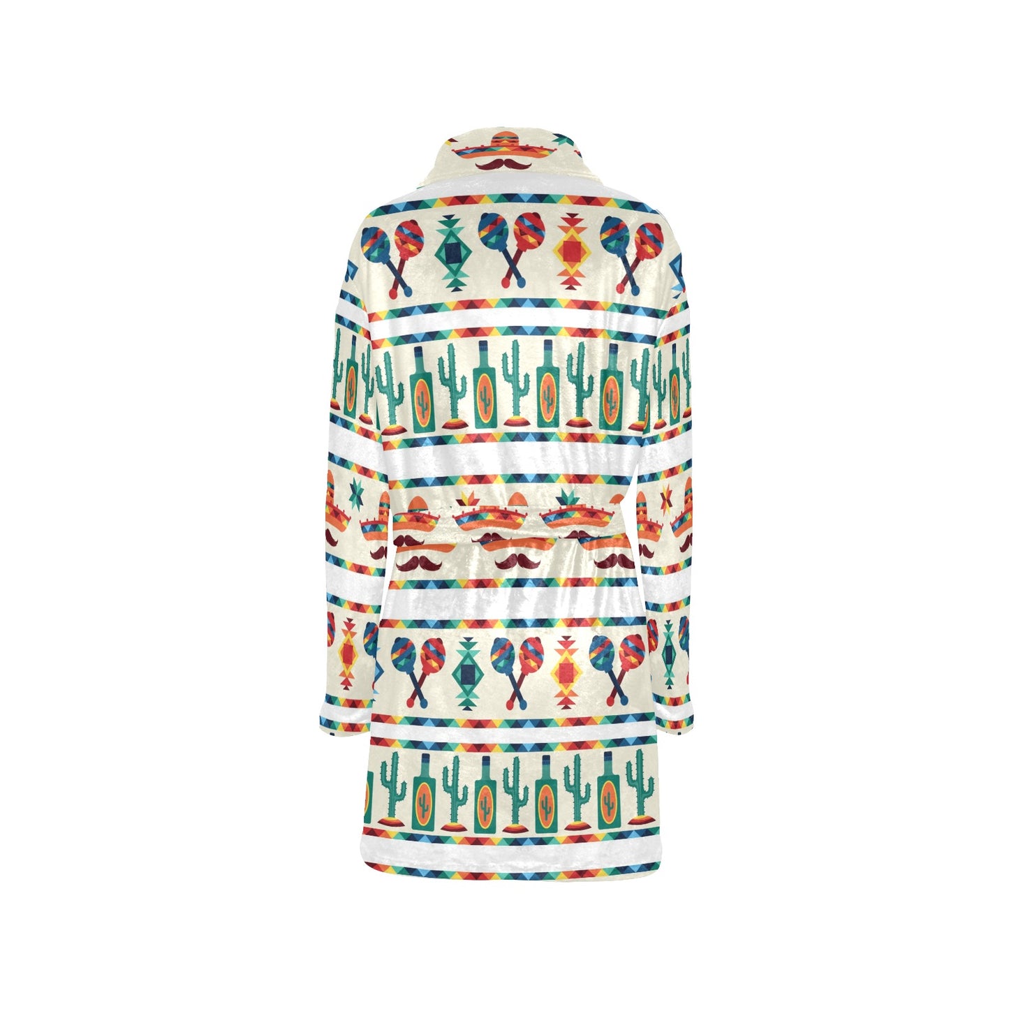 Maracas Mexican Pattern Print Design 01 Women's Fleece Robe