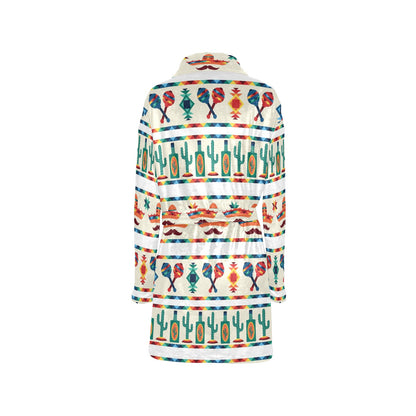 Maracas Mexican Pattern Print Design 01 Women's Fleece Robe