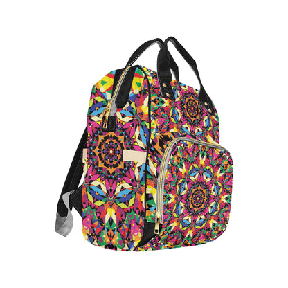 Kaleidoscope Pattern Print Design 02 Diaper Bag Backpack
