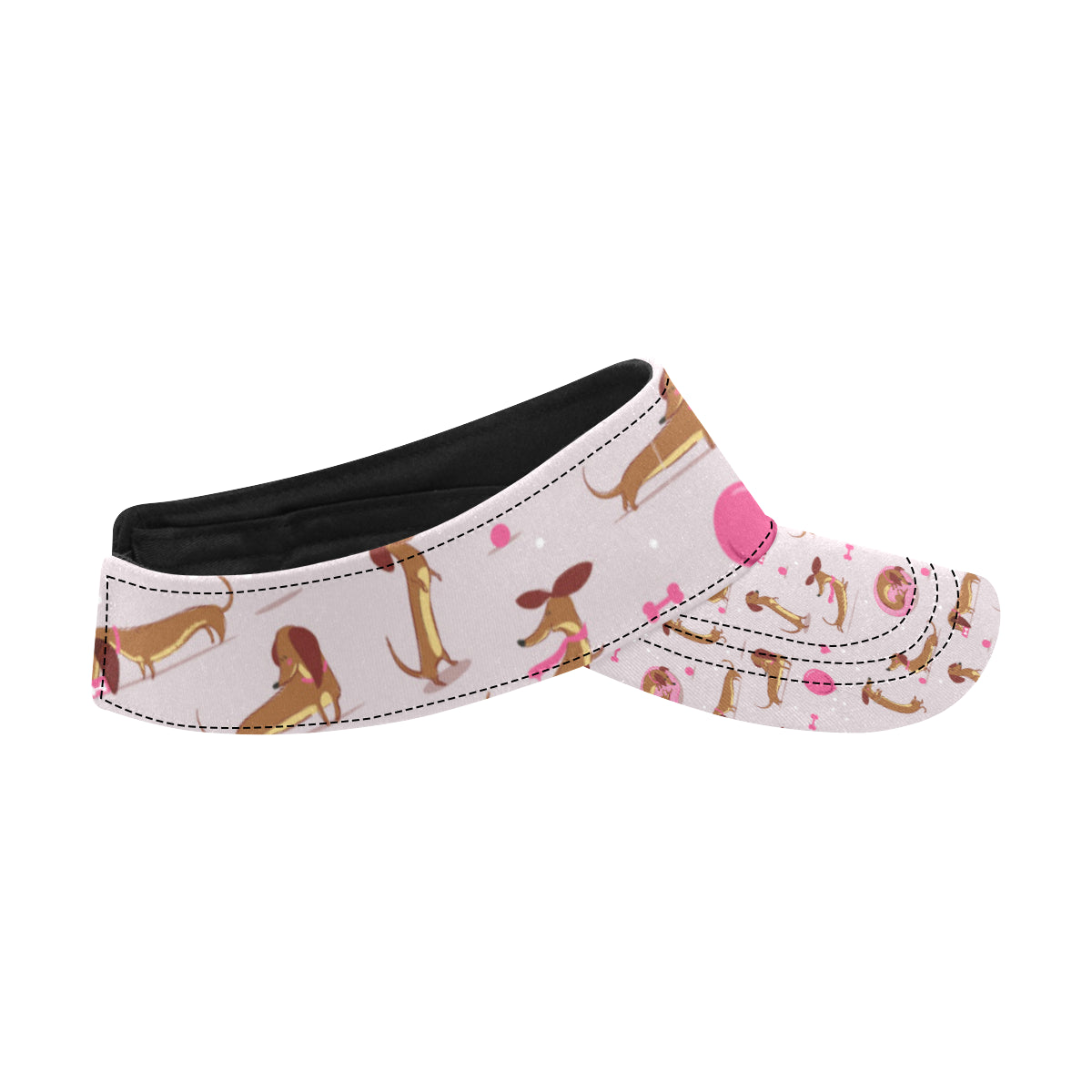 Dachshund Pattern Print Design 10 Unisex Sun Visor