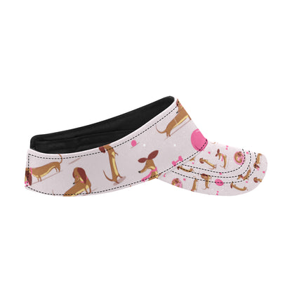 Dachshund Pattern Print Design 10 Unisex Sun Visor