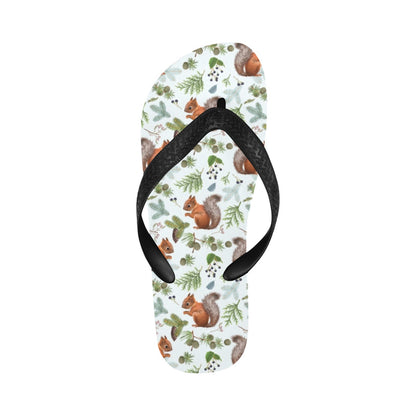 Squirrel Print Design LKS308 Flip Flops