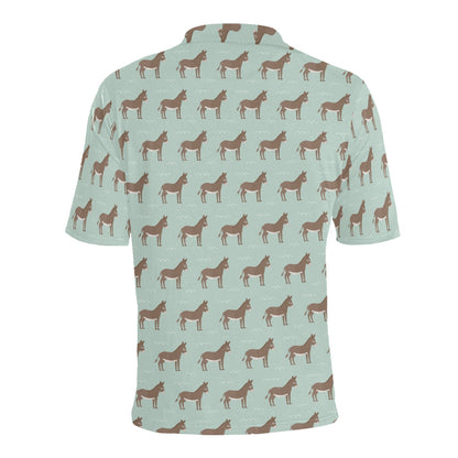 Donkey Print Design LKS402 Men Polo Shirt