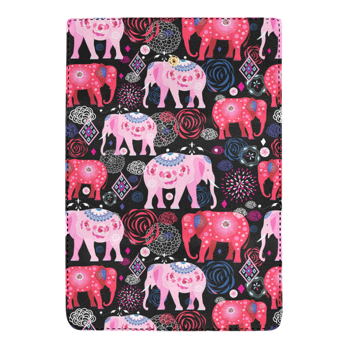 Pink Elephant Pattern Women's Trifold Wallet
