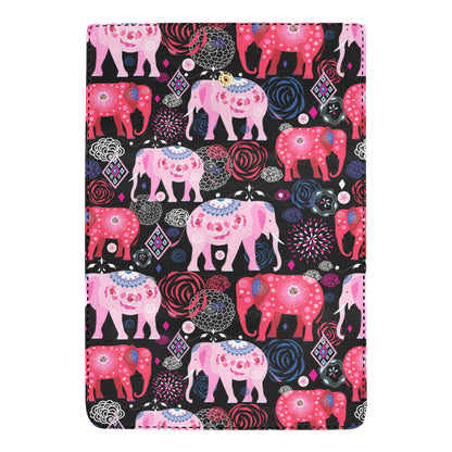 Pink Elephant Pattern Women's Trifold Wallet