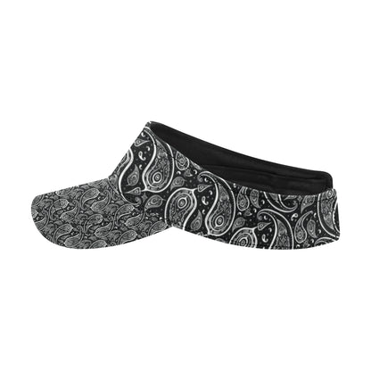 Paisley Black Design Print Unisex Sun Visor