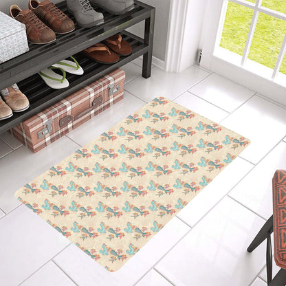 Mermaid Girl With Fish Design Print Rubber Doormat
