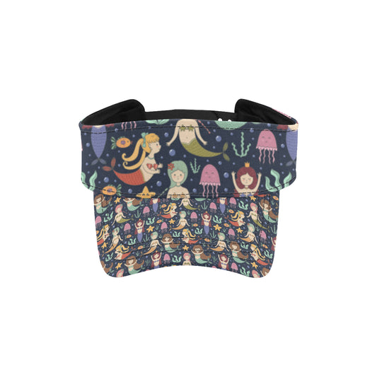 Mermaid Cartoon Pattern Print Design 03 Unisex Sun Visor