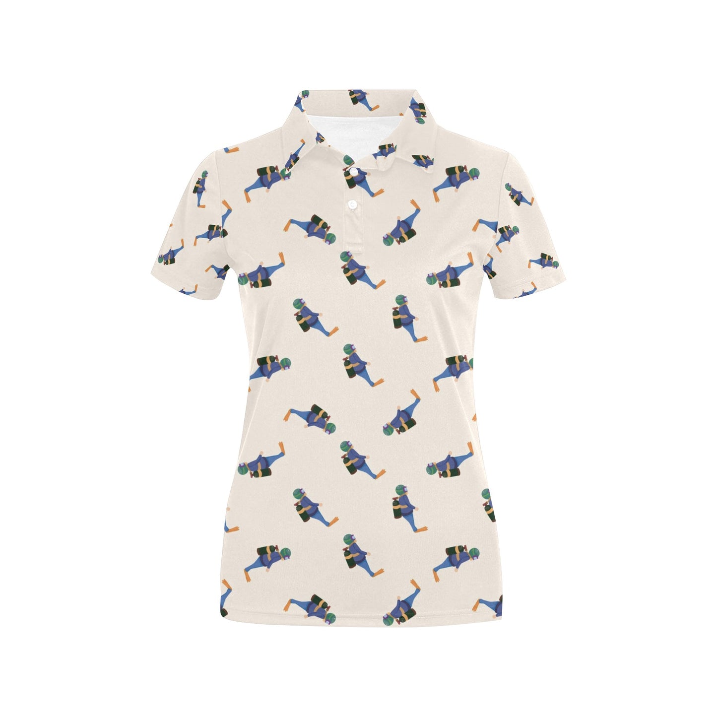 Scuba Driver Print Design LKS301 Women's Polo Shirt